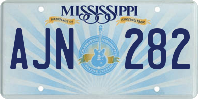 MS license plate AJN282