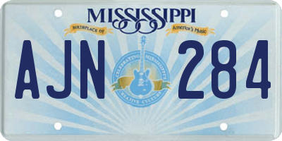 MS license plate AJN284