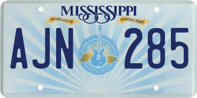 MS license plate AJN285