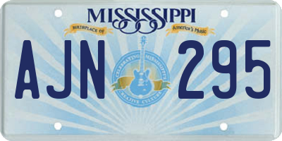 MS license plate AJN295