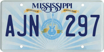 MS license plate AJN297