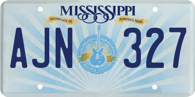 MS license plate AJN327