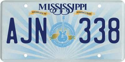 MS license plate AJN338