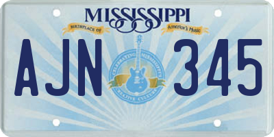 MS license plate AJN345