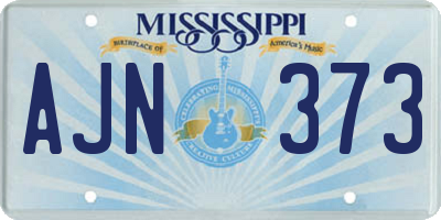 MS license plate AJN373