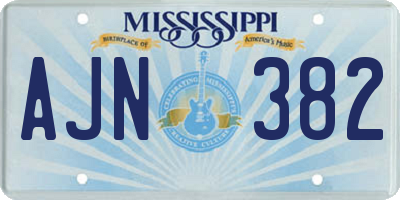 MS license plate AJN382