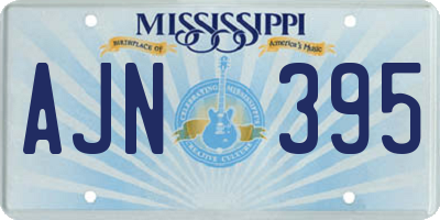 MS license plate AJN395