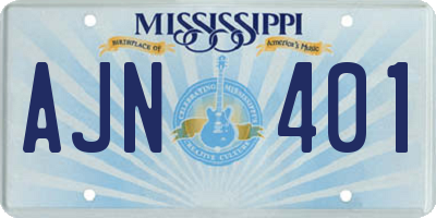 MS license plate AJN401