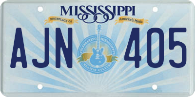 MS license plate AJN405