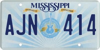 MS license plate AJN414