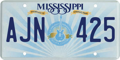 MS license plate AJN425