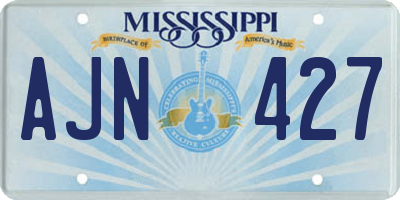 MS license plate AJN427