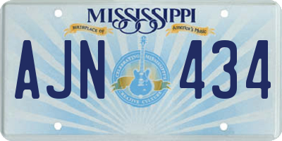 MS license plate AJN434