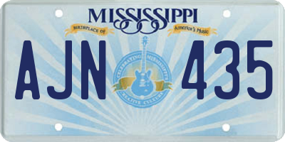 MS license plate AJN435