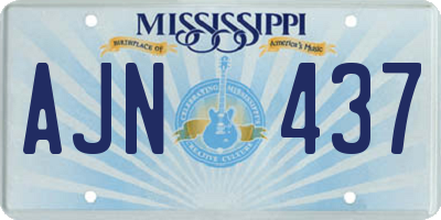 MS license plate AJN437