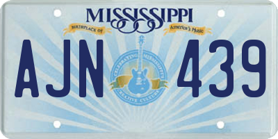 MS license plate AJN439