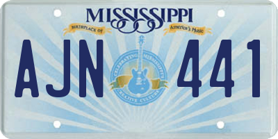 MS license plate AJN441