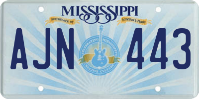MS license plate AJN443