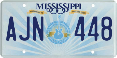 MS license plate AJN448
