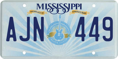 MS license plate AJN449