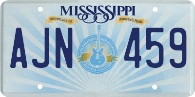 MS license plate AJN459