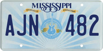 MS license plate AJN482