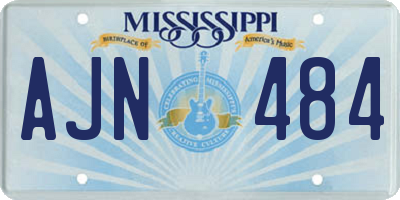 MS license plate AJN484