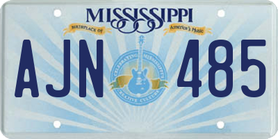 MS license plate AJN485