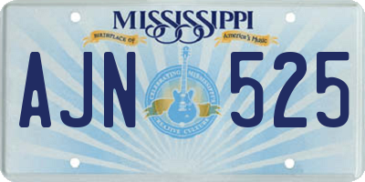 MS license plate AJN525