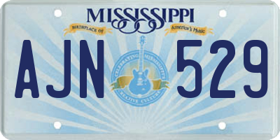 MS license plate AJN529