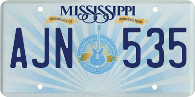 MS license plate AJN535