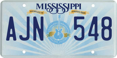 MS license plate AJN548