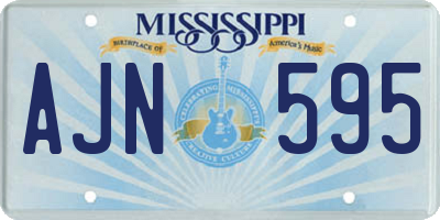 MS license plate AJN595