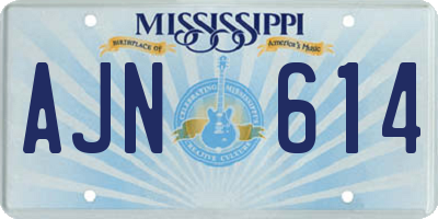 MS license plate AJN614