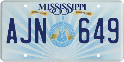 MS license plate AJN649