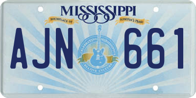 MS license plate AJN661