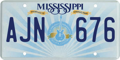 MS license plate AJN676