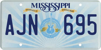MS license plate AJN695