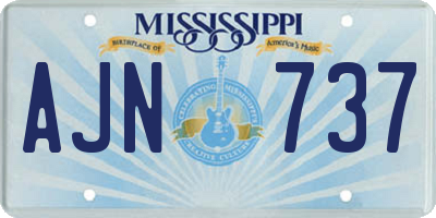 MS license plate AJN737