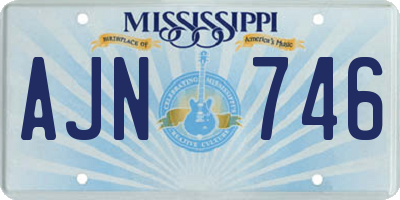 MS license plate AJN746