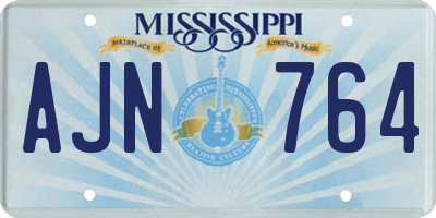 MS license plate AJN764