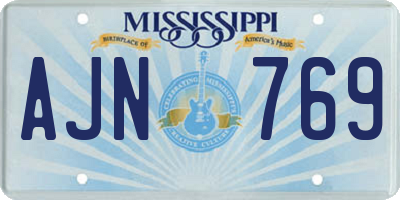 MS license plate AJN769