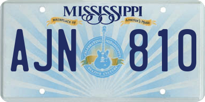 MS license plate AJN810