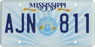 MS license plate AJN811