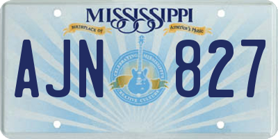MS license plate AJN827