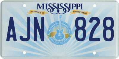 MS license plate AJN828