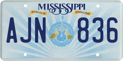 MS license plate AJN836