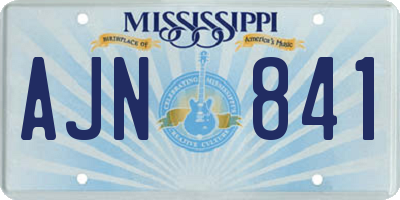 MS license plate AJN841