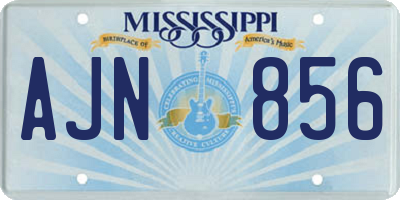 MS license plate AJN856