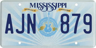 MS license plate AJN879